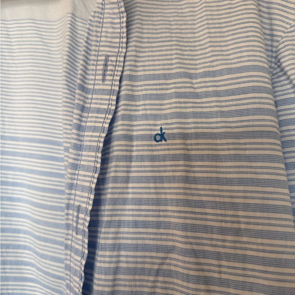 Men's Blue Striped button down - Picture 3 of 4